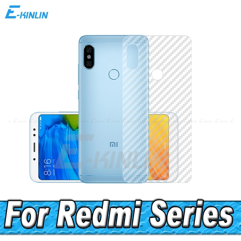 

3D Carbon Fiber Rear Screen Protector For Xiaomi PocoPhone Poco F1 Redmi Note 5 AI 5A 4X 4 Prime Pro Back Cover Protective Film