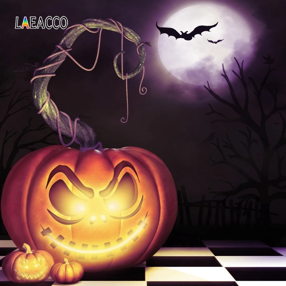 Laeacco Тыква Happy Halloween Фонари сцены фотография Фон трюк или лечения в стиле