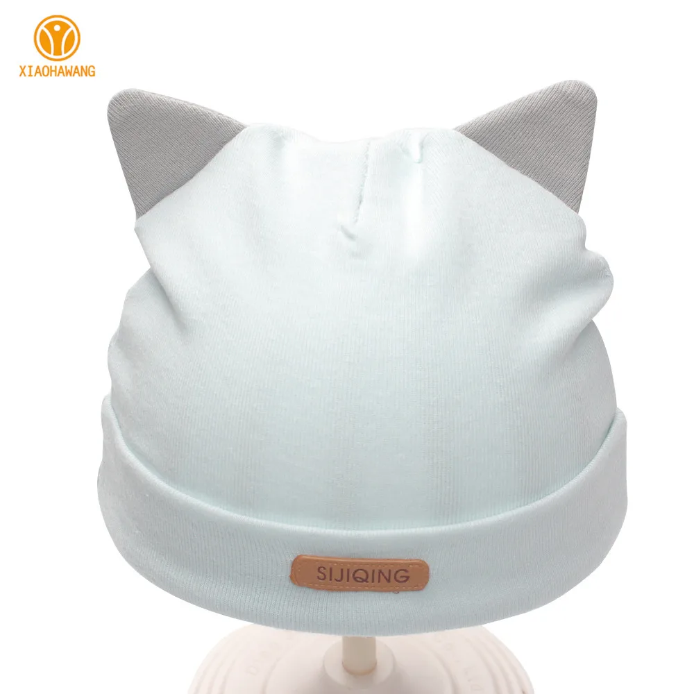 Solid Newborn Tire Caps Cotton Girls Boys Hats Bow Newborn Beanies 2017 Boy Sun Hat With Ear Spring Summer Baby Girl Tire Hats (6)