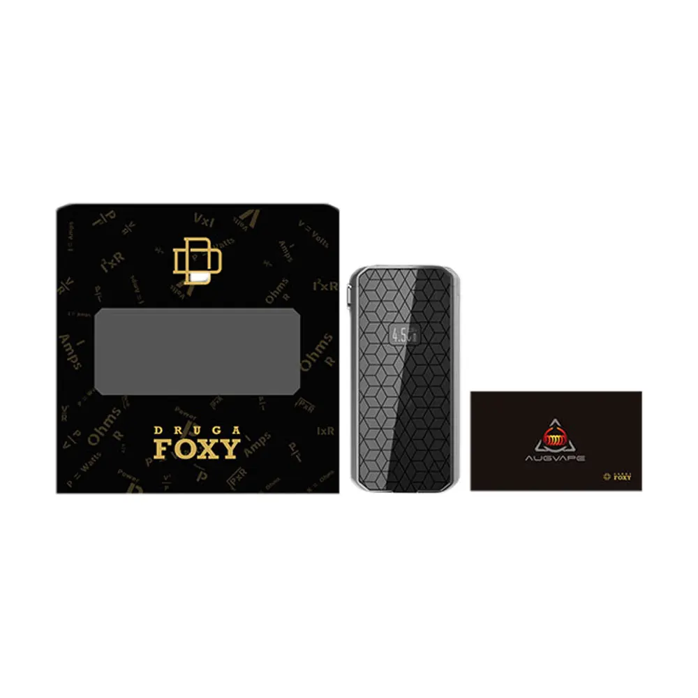 Оригинальный боксмод AUGVAPE Druga Foxy VW 150 Вт работает от двух аккумуляторов 18650 с