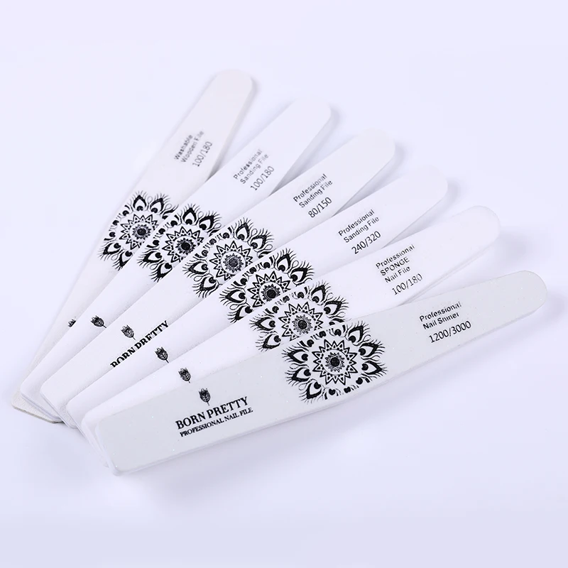 

BORN PRETTY 6Pcs/Set Nail Sanding File Buffer Buffing Grinding Polishing Mail Art Tools Manicure Accessories