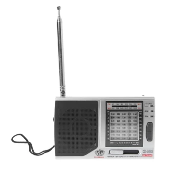 

OOTDTY KK-9803 FM/MW/SW1-8 Full 10 Band Hi-Sensitivity Radio Receiver With Folding Kickstand