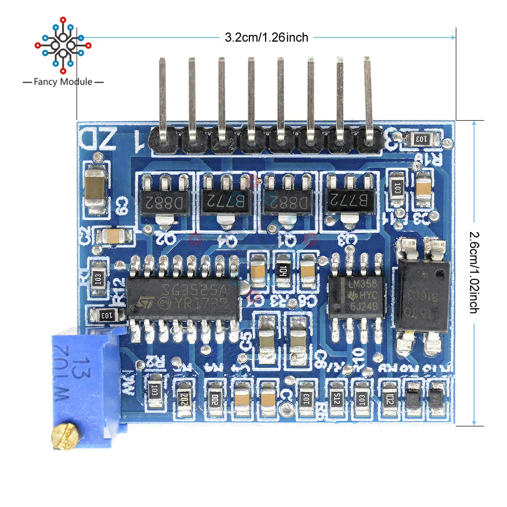 1 шт. SG3525 LM358 инвертор драйвер платы 12 V-24 V смеситель предусилитель езды на автомобиле, зарядная Модульная плата с регулируемой частотой 1A