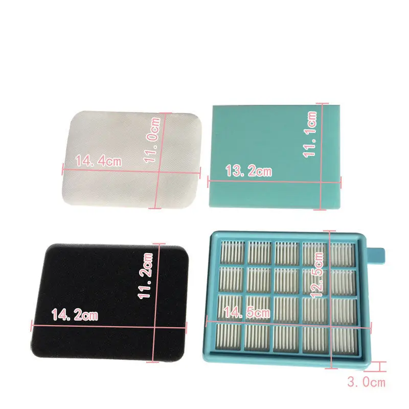 4 шт./компл. активный компактный для PHILIPS FC8058/01 FC8470-FC8479 FC8630-FC8639 пены фетр Фильтр Пылесос Запчасти аксессуары
