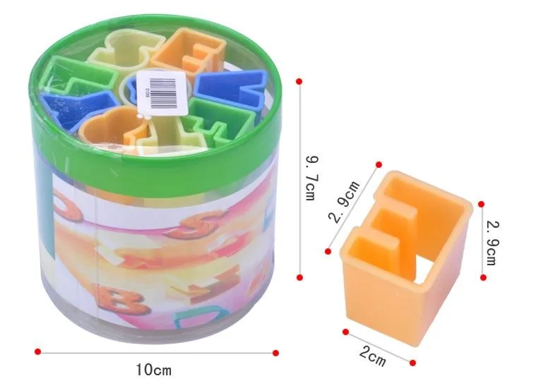 Кухня столовая база для инструментов для приготовления печенья красочные пластиковые буквы печенья прессформы с коробкой 26 шт./компл