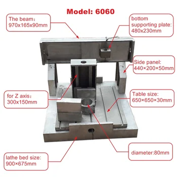 

CNC 6060 aluminum frame diy cnc router engraving machine 60x60cm
