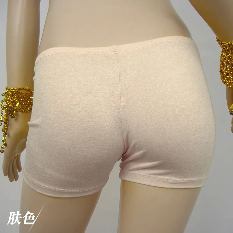 Новое поступление женский костюм для танца живота хлопковое безопасное Нижнее белье Короткие штаны обтягивающие леггинсы 12 цветов - Цвет: Nude