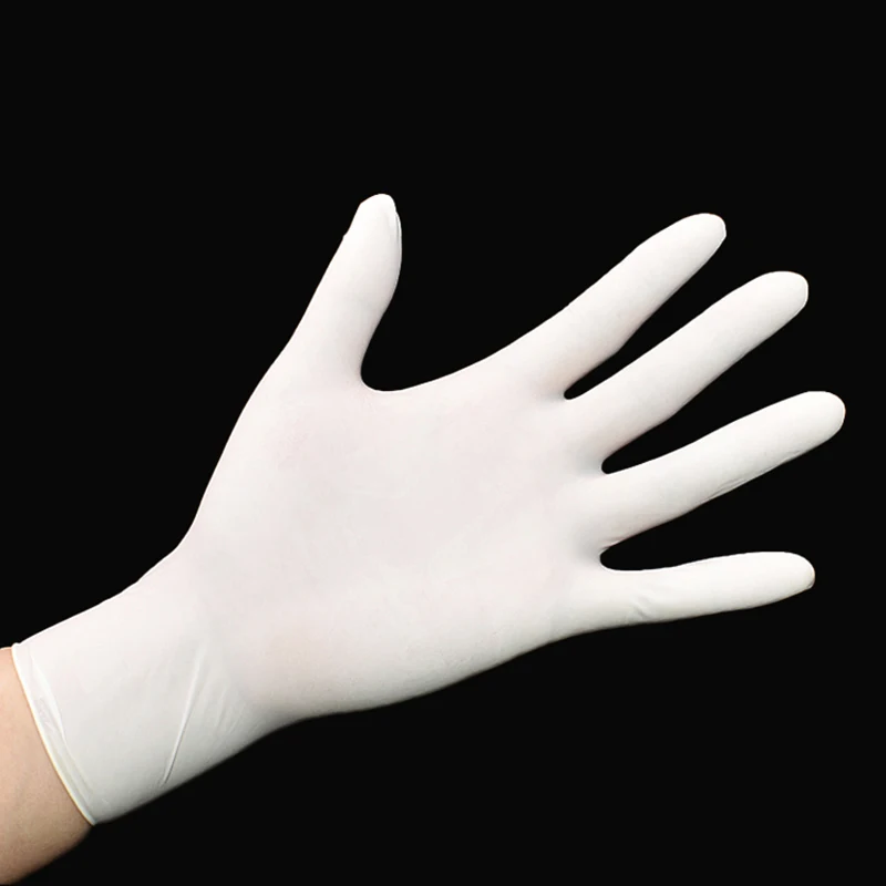 

50 Pairs Disposable Latex Gloves Medical Rubber Inspection Gloves For Laboratory Food Process Clean Tattoo Protective S/M/L Size