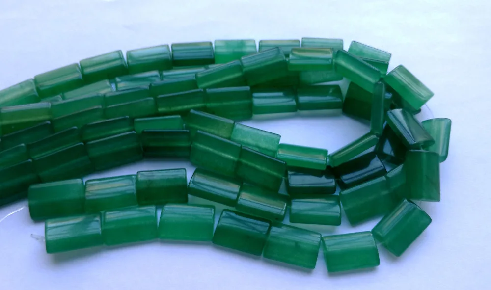 

Green Jad e stone Jewelry Beads 13x18mm Rectangle Gem Stone Fashion Jewelry Making Beads 40cm/string