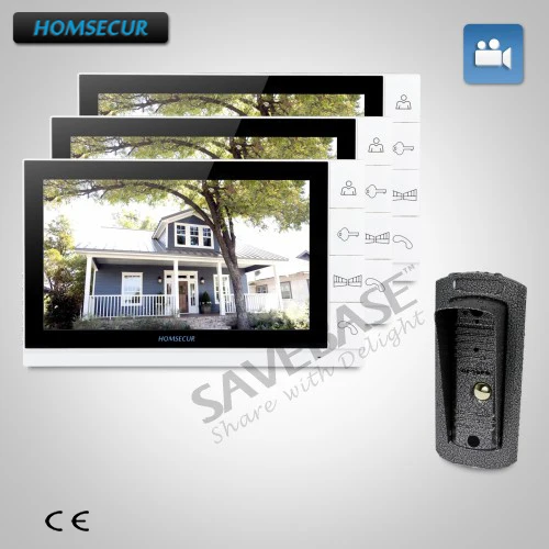 

HOMSECUR 9" Wired Video Door Entry Phone Call System with One Button Unlock 1C3M