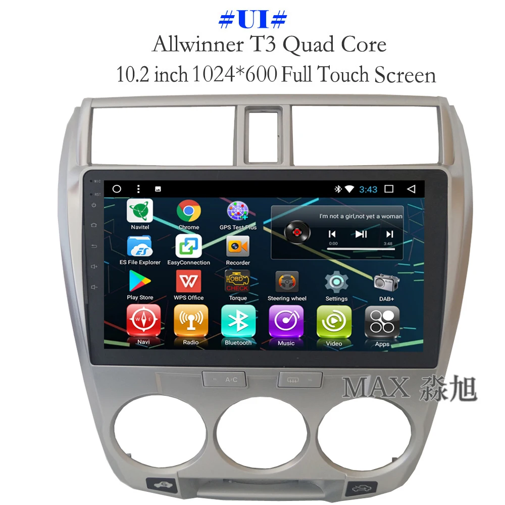 Cheap MAX 2G 32G GPS Navigation System Android 8.1.0 Car DVD For Honda City 2008-2013 Car Radio Bluetooth Call 4G WiFi SWC Free Map 1