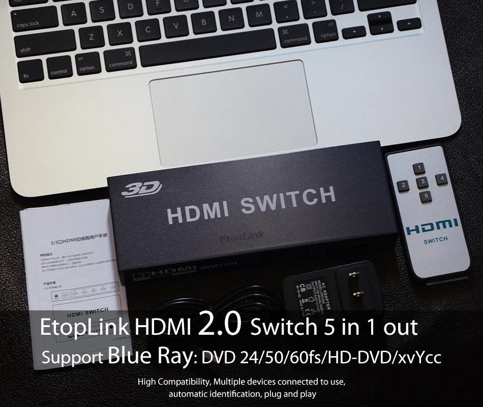 5 in 1 out HDMI Swtich (2)