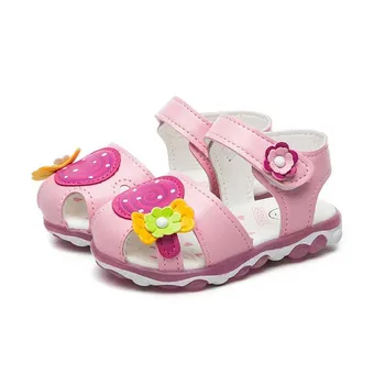 

2019 Baby Kids Girl Sandals Shoes Summer Princess Lollipop Print Sandal Girls Anti Slip Soft Sole Bow Hollow Strap Sandals Shoes