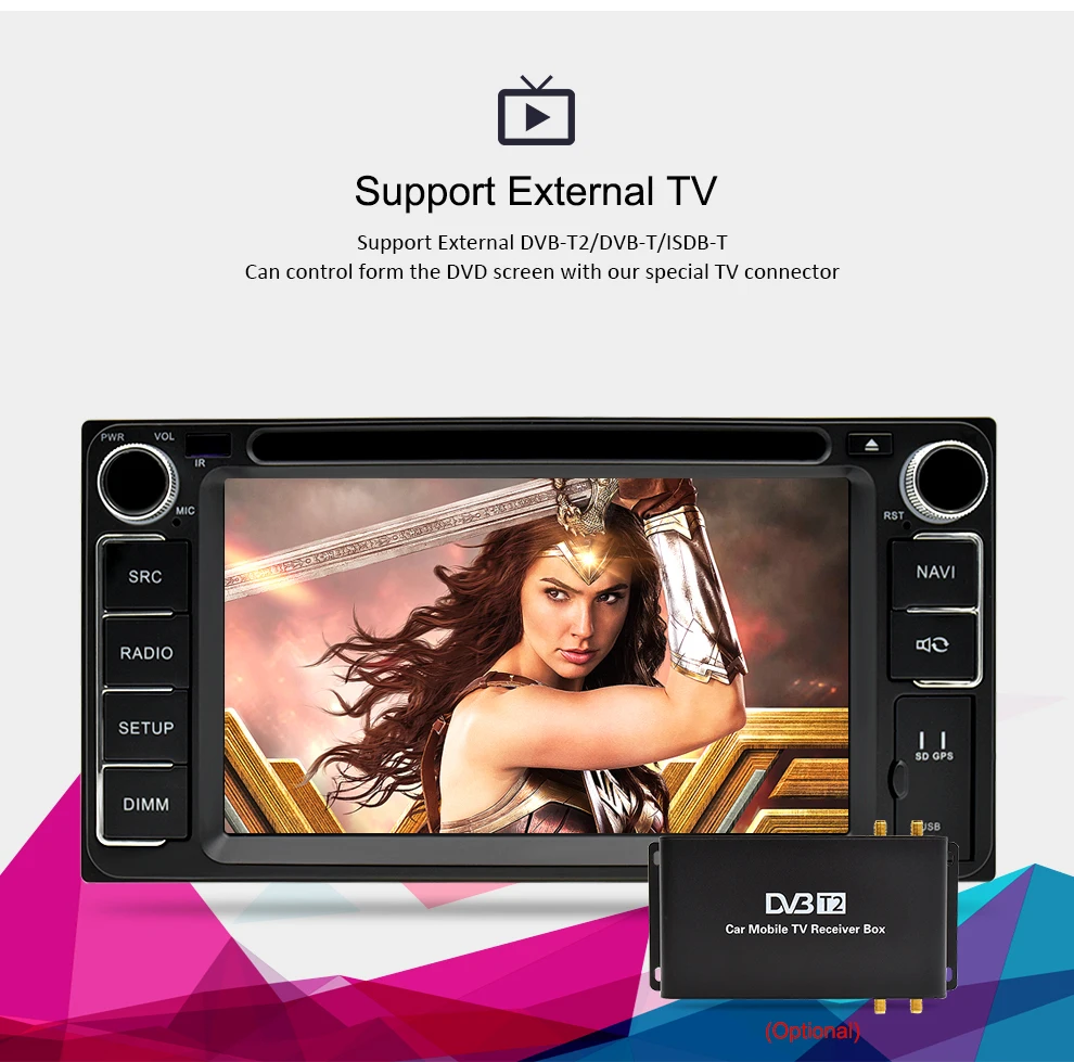 Excellent Universal Android 9.0 DVD GPS Navigation Radio Video Player Stereo 4G RAM+64G ROM 2 Din Wifi Bluetooth headunit Car Multimedia 3