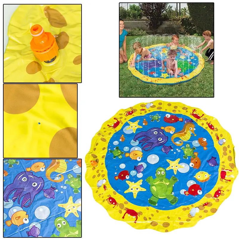 

Baby Swimming Pool Wading Squirt Fun Pool Play Mat Outdoor Squirt Splash Water Mat For Toddlers Water Pad Kids Inflatable Toys