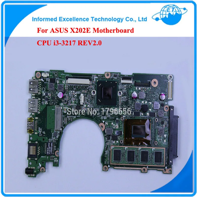 For ASUS X202E Q200E Motherboard CPU i3-3217 REV2.0 Integrated 4GB Ram Fully Tested Main Board asus g31 motherboard g31tlm g31tlm2 fully integrated g31tm v1 0 lot
