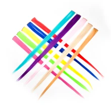 XCCOCO синтетические волосы для наращивания на заколках, одна штука, цветные волосы, 20 дюймов, длинные прямые волосы для женщин