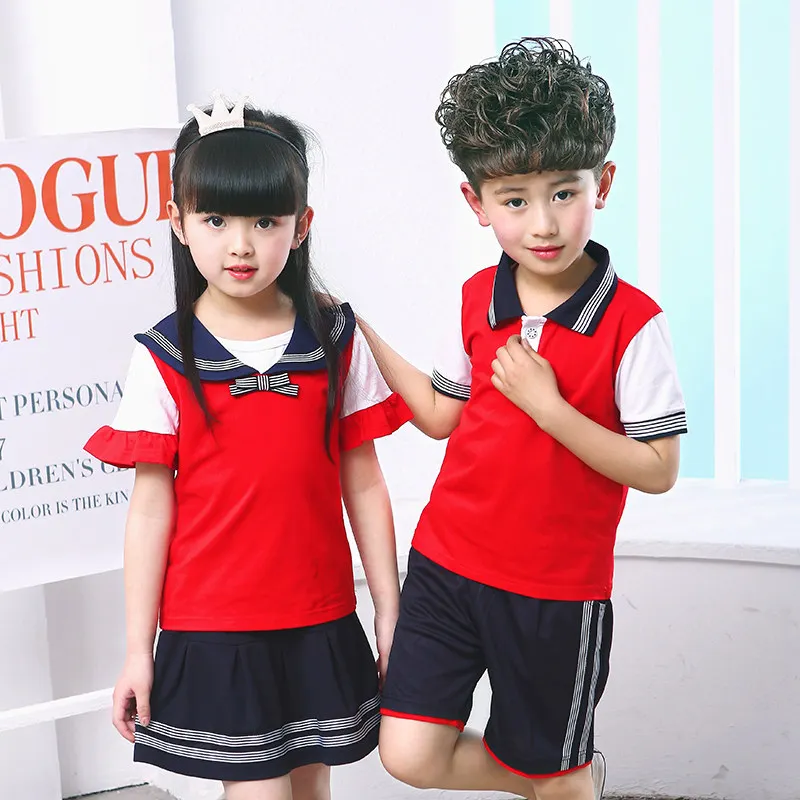 

Korean Japanese High School University Uniform Boys Girls Summer Clothing Set Princess Shirt Shorts Skirt Costume For Adult Kids