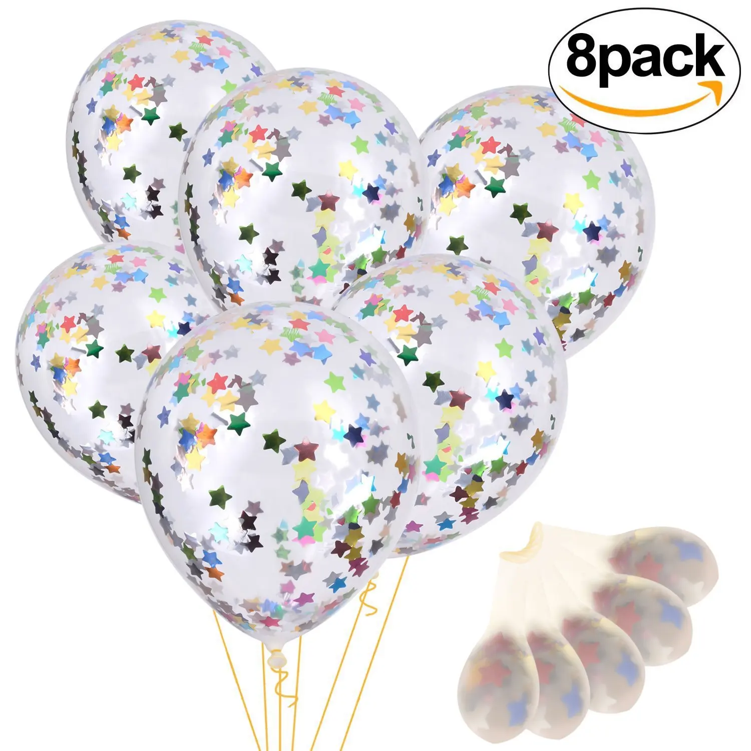 8pcs 12inch 30cm Clear Confetti Balloon Latex Confetti Ballon Wedding