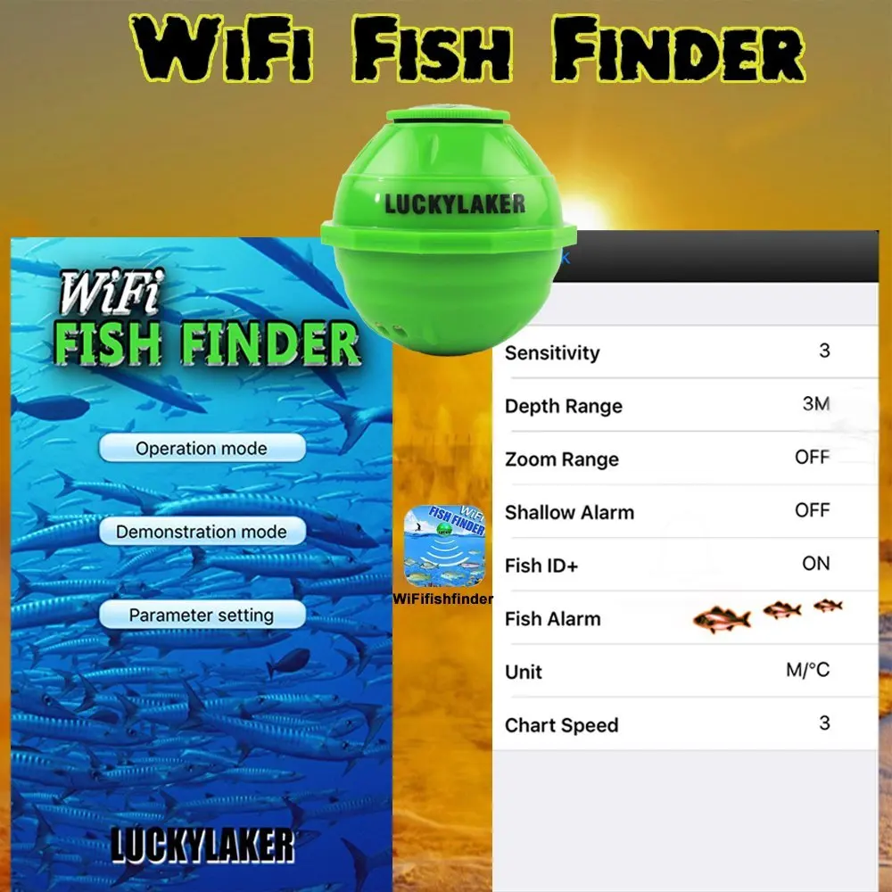 Wi-Fi эхолот глубже findfish Локация рыбы звук подводная камера для рыбалки беспроводной эхолот