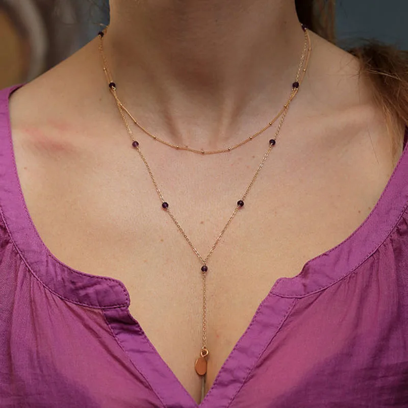 

New max colar Necklace Chain Stunning black stone beads Charm Infinity pendant space Event Fine collier femme indian Jewelry