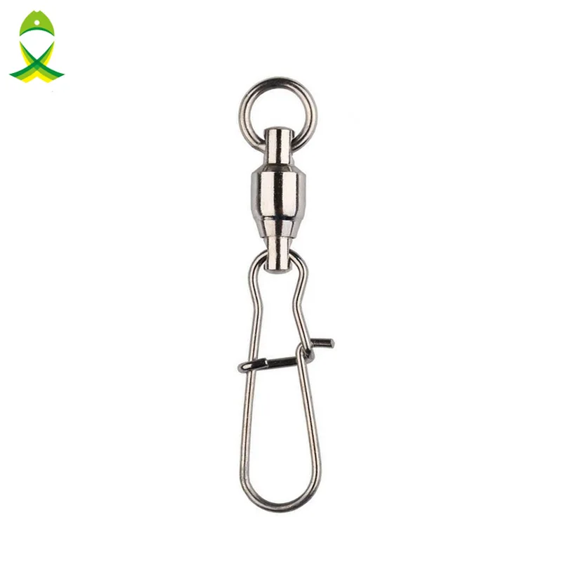 

JSM 20pcs/lotBall Bearing Fishing Swivel with Nice Snap High-strength Swivels Snaps fishing hooks connector