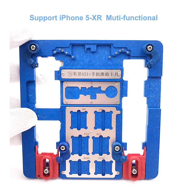 MJ A21+ ремонт материнской платы приспособление PCB держатель для iPhone 5S/6/6 S/6SP/7/7 P/8/8 P/XR для A7 A8 A9 A10 логическая плата чип приспособление