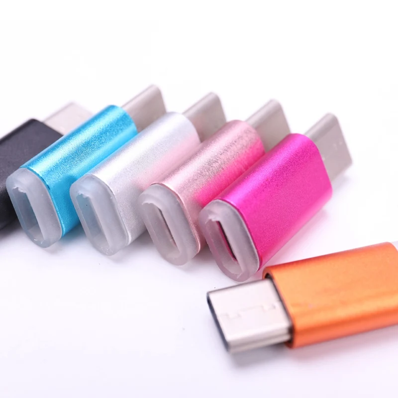 Colorful USB Type C Male Connector to Micro USB Female Converter USB-C Type-C Adapter