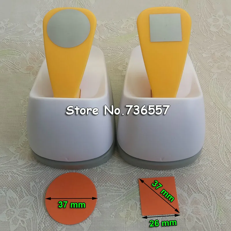 

2pcs(3.7cm) circle and square shape craft punch set Punch Craft Scrapbooking school Paper Puncher eva hole punch free shipping