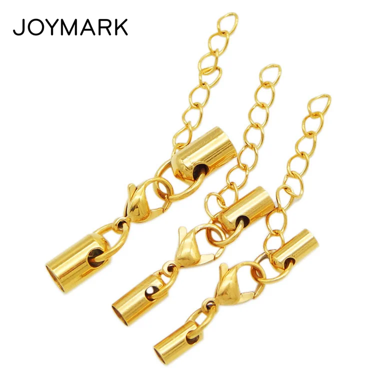 

8 размеров, 1,0-6,0 мм, цилиндрические Круглые Кожаные Концевики из нержавеющей стали с отверстием, застежки с карабином и расширенной цепочкой