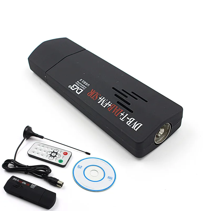 

Upgrade Verion Stick Digital TV Tuner Receiver IR Remote USB2.0 DAB FM DVB-T RTL2832U R820T SDR RTL-SDR E4000