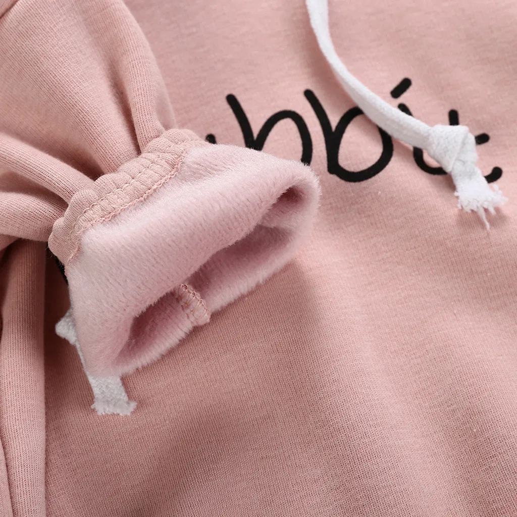 Todder Kid Baby Girl Boy Rabbit Style Letter Sweatshirt Tops Romper Pullover Bodysuit Winter