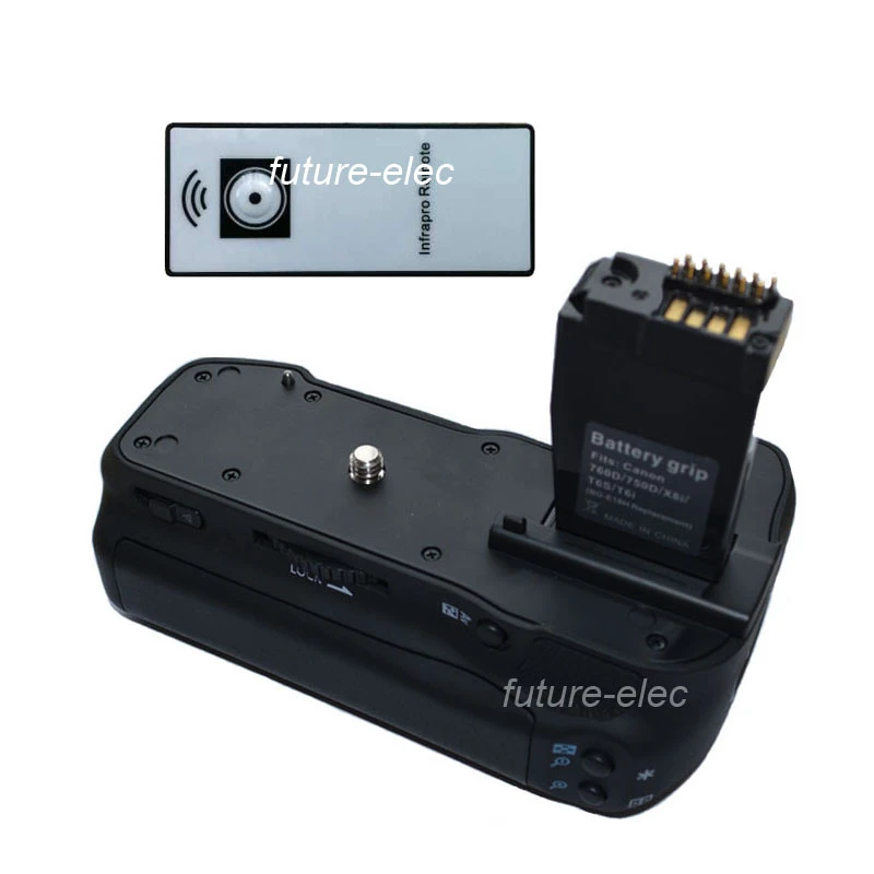 Battery Hand Handle Grip 2 Step Vertical Power Shutter For Canon Eos 750d 760d Rebel T6i T6s Kiss X8i 8000d As Bg E18h Ir Remote Vertical Battery Grip Battery Gripgrip For Canon Aliexpress