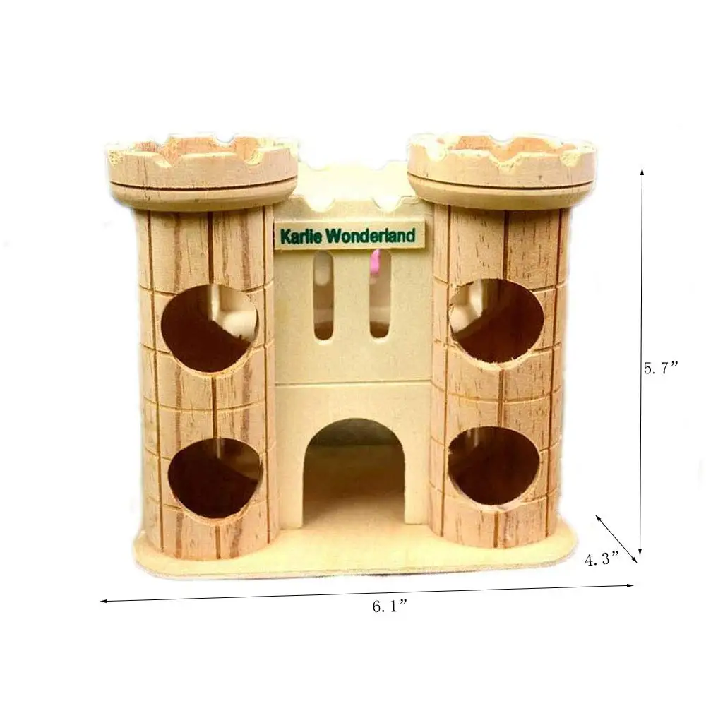Карликовый хомяк дом прочный без запаха нетоксичный Делюкс хомяк дом натуральный живой деревянный замок маленькие животные игровая площадка жевательная игрушка