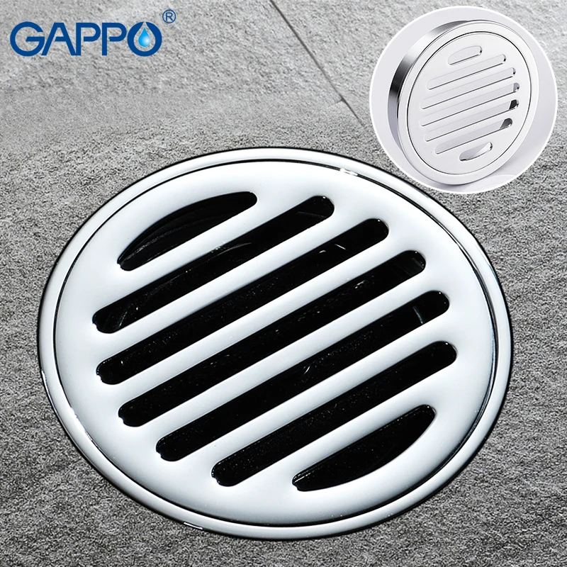 

GAPPO Stainless Steel Bathroom Shower Floor Drains Round Shower Grate Bathroom Tile Drains Bath Stopper Waste Hair Catcher