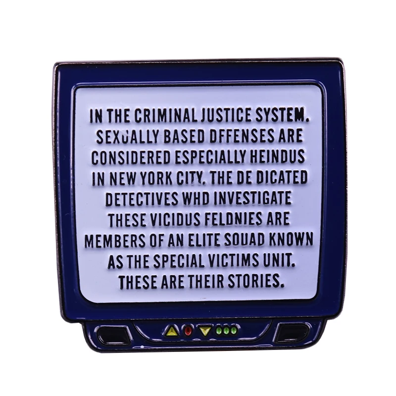 

Law and Order lapel pin detectives Logan and Briscoe gift retro tv badge special victims stories jewelry