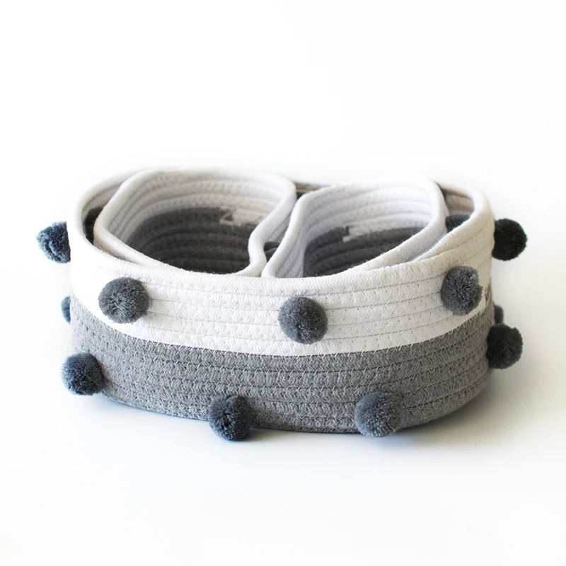 Nordic Knit Craft Venonat Decor Laundry Basket Cosmetic Desktop Basket Potting Baksets Organizer Bedside Underwear Socks Storage