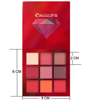 

9 Colors Glitter Matte Eyeshadow Palette Make up Palette Matte Pigmented Eye Shadow Powder MH88