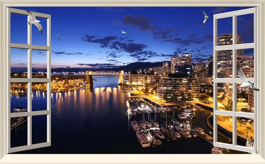 modern living room wallpapers Beautiful city starlight night scene HD TV background wall decoration painting modern living room wallpapers Beautiful city starlight night scene HD TV background wall decoration painting