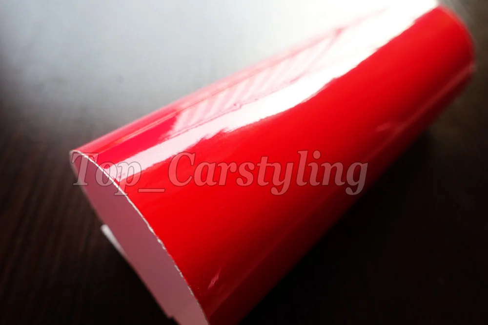 FERRARI RED GLOSSY 3 LAYERS CAR WRAPPING FILM  VEHICLE WRAPS  (5)