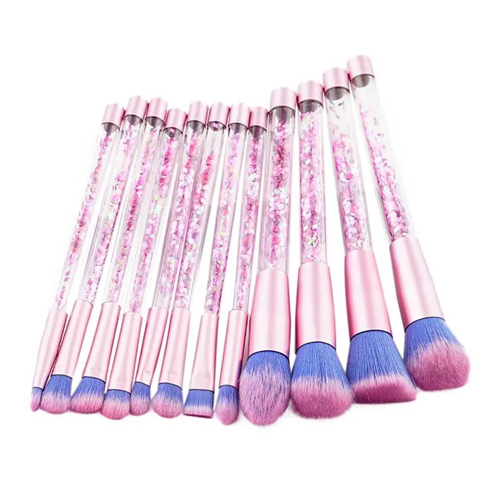 

New 12x Pink Makeup Brushes Set Multifunctional Foundation Powder Eyeshadow Eyeliner Lip Blending Make Up micro brush Tool