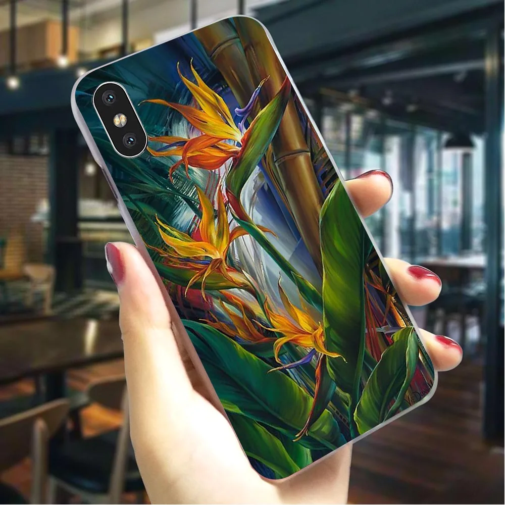 Plastic Phone Case for iPhone 5S Retro Plants Leaf Cover for iPhone Xs Max Covers XR X 7 5 8 Plus 6 6S SE Plastic Phone Case for iPhone 5S Retro Plants Leaf Cover for iPhone Xs Max Covers XR X 7 5 8 Plus 6 6S SE
