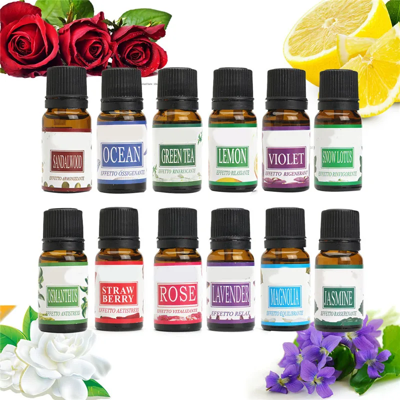 

12Pcs 100% Pure Plant Aromatherapy Diffusers Essential Oil Set 10ml Organic Body Massage Relax Fragrance Essential Oil Skin Care