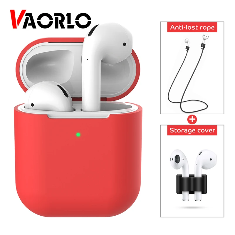 Чехол для наушников Airpods 2 силиконовый чехол Air Pods I80 Аксессуары Анти-потери