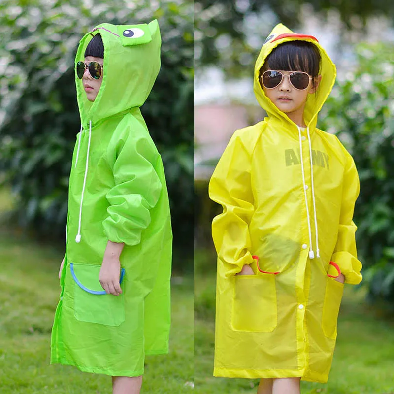 Wasserdicht 1PCS Kinder Regenmantel Kinder Regen Mantel Regenbekleidung  Winddicht Regenanzug Cartoon Tier Stil Student Poncho