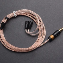 Ручная работа DIY 8 Core один кристалл серебро медь смешанный Hifi обновленный шнур, кабель для наушников для Sennheiser IE8 IE80 IE800 IE8I