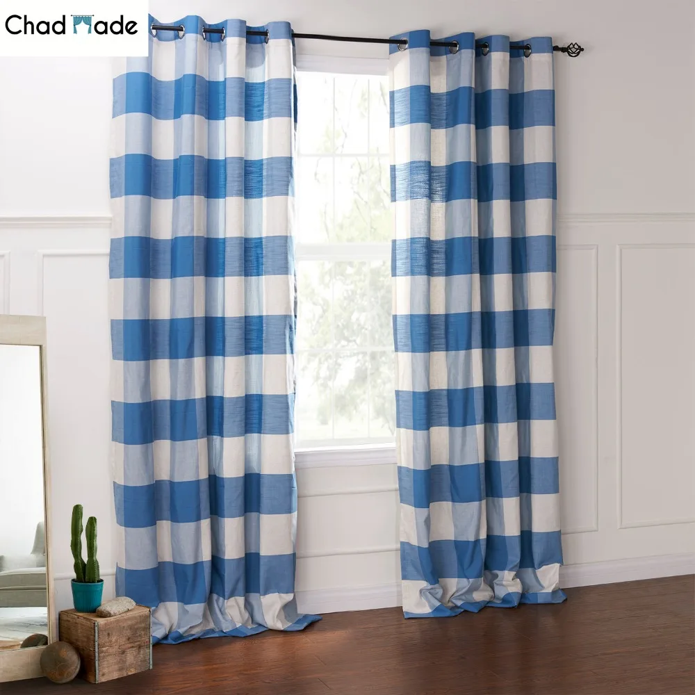 Chadmade Tamanho Personalizado Cortina Da Janela Cor Azul Alta Chadmade Tamanho Personalizado Cortina Da Janela Cor Azul Alta