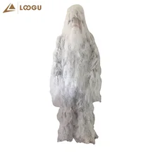Белоснежная тактическая охотничья одежда Ghillie костюм военная, Армейская, камуфляжная Маскировочная одежда снайперская уличная съемка