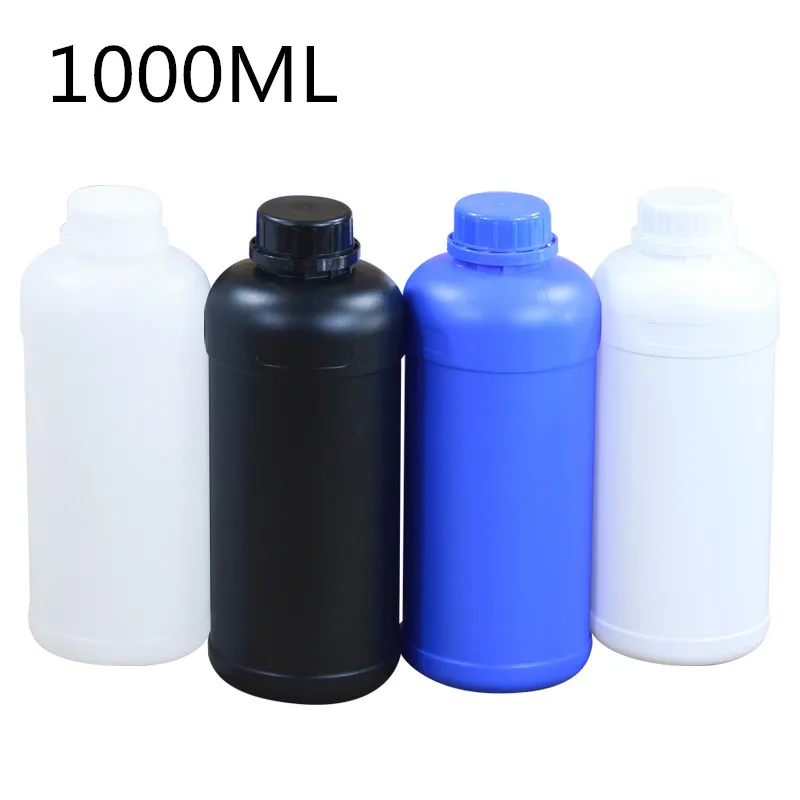 

4PCS/lot Round plastic bottles with Tamper Evident Lids 1000ML Empty cosmetic container Liquid Lotion refillable bottle