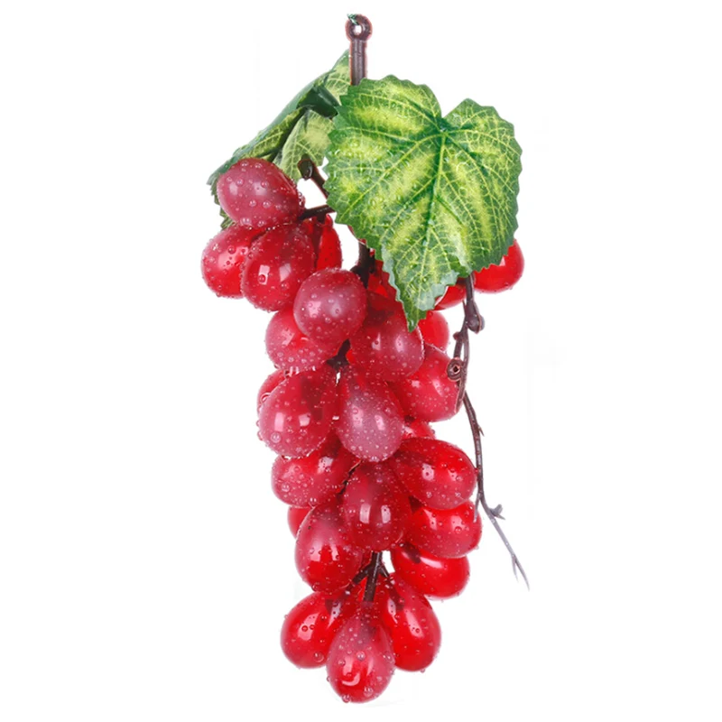 18CM Artificial Fruit Grapes Plastic Fake Decorative Fruit Lifelike Home Wedding Party Garden Decor Mini Simulation Fruit - Color: 4